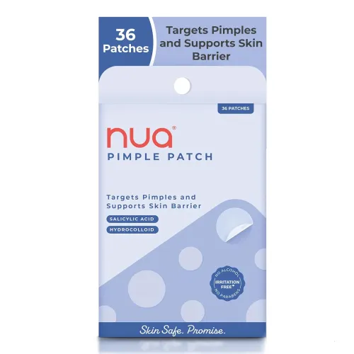 Image of Nua Pimple Patch | 36 Hydrocolloid and Salicylic Acid Patches | Absorbs Oil