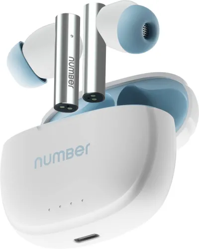Image of Number Navo Buds X1 – 50H Playtime, ENC, Low Latency (White Sky)