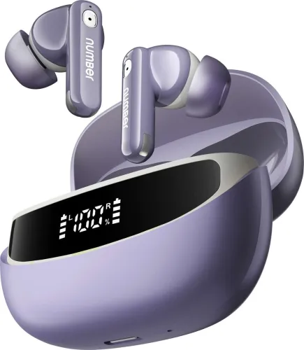 Image of Number Navo Buds Z1 | 72H Battery, 4Mic ENC, Dual Pairing TWS (Violet)