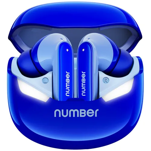 Image of Number Super Buds GT S9 Gaming TWS, Ultra-Low Latency Gaming Earbuds with Monster Bass & LED Case, Quad Mic ENC, 70H Pla