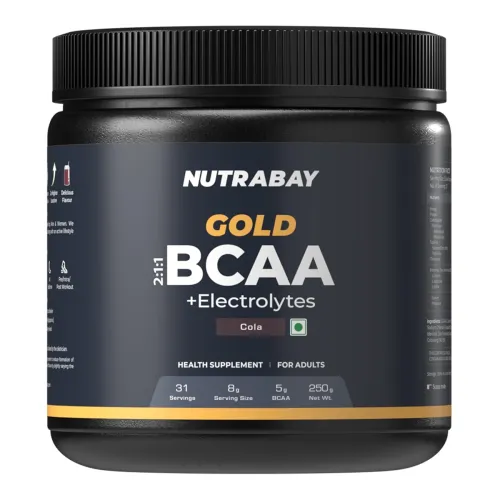 Image of Nutrabay Gold BCAA 2:1:1 with Electrolytes 5000 mg BCAAs per Serving