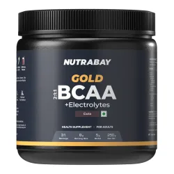 Nutrabay Gold BCAA 2:1:1 with Electrolytes 5000 mg BCAAs per Serving
