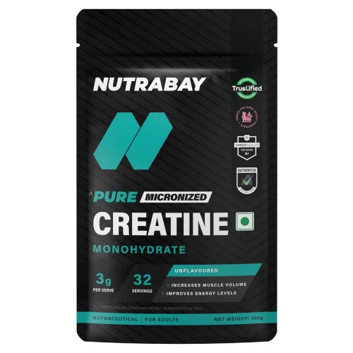 Image of Nutrabay Pure Micronized Creatine Monohydrate Powder - 100g