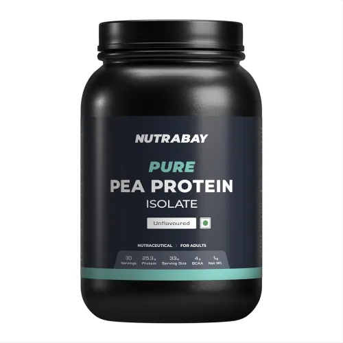Image of Nutrabay Pure Pea Protein Isolate 1 kg (Unflavoured, 30 Servings)