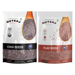 Nutraj Seeds combo Pack 400gm - Flax Seeds & Chia Seeds (each 200g)
