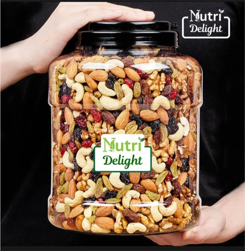Image of Nutri Delight Trail Mix Mixed Dry Fruits,Berries & Seeds 12+ in 1 Healthy Snack Panchmeva Almonds, Apricots, Cashews, Fi