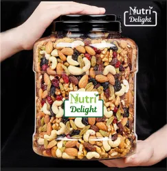 Nutri Delight Trail Mix Mixed Dry Fruits,Berries & Seeds 12+ in 1 Healthy Snack Panchmeva Almonds, Apricots, Cashews, Fi