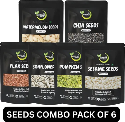 Image of Nutri Hut Super Seeds Combo Pack of 6 Chia Seeds 300 g