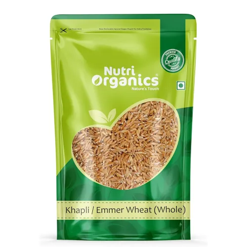 Image of Nutri Organics Pure Whole Khapli Emmer Wheat - 5kg | High Fibre & Easy to Digest | Whole Grain for Weight Management | N