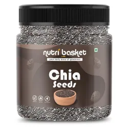 NUTRIBASKET Premium Raw Chia Seeds Jar Pack