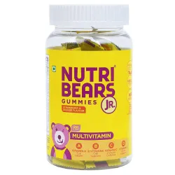 NutriBears Kids Multivitamin Gummies with Vitamins A, C, B, D, and Zinc, 30 Gummy Chewable Bears