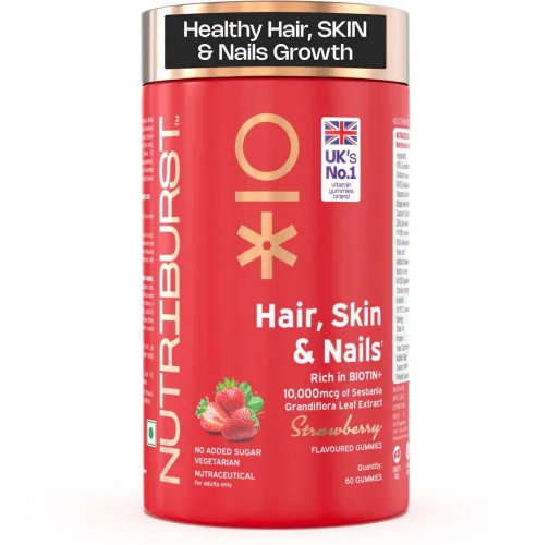 Image of Nutriburst Biotin Gummies for Hair Skin & Nails Growth (60 No)