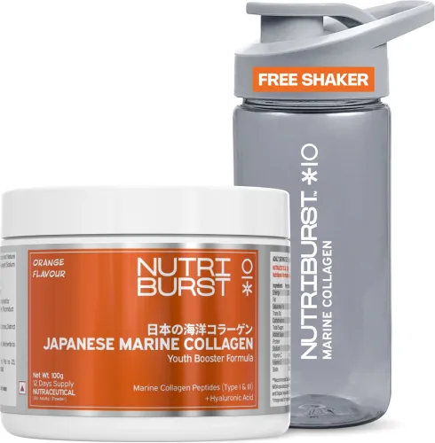 Image of Nutriburst Japanese Marine Collagen Powder (100 g)+ Free Shaker