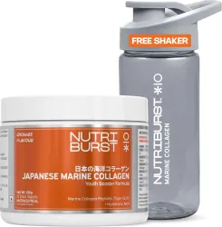 Nutriburst Japanese Marine Collagen Powder Hair, Nails and Glowing Skin Orange (100 g)
