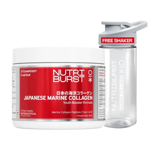 Image of Nutriburst Japanese Marine Collagen Powder Strawberry