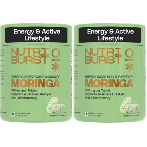 Image of Nutriburst Moringa 500mg – 60 Veg Tablets 