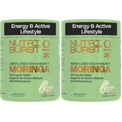 Nutriburst Moringa 500mg – 60 Veg Tablets | Pure & Natural Moringa for Men and Women | Wellness Supports Immunity, Digestion, Energy and Active Lifestyle | Anti-Inflammatory Superfood (Pack....