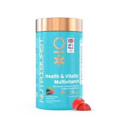 Nutriburst Multivitamin Gummies for Men and Women | Boosts Immunity, Energy & Overall Wellness | Vitamins A, B, C, D, E & Biotin | No Added Sugar | Health & Vitality | Mixed Berry Flavor | 1...