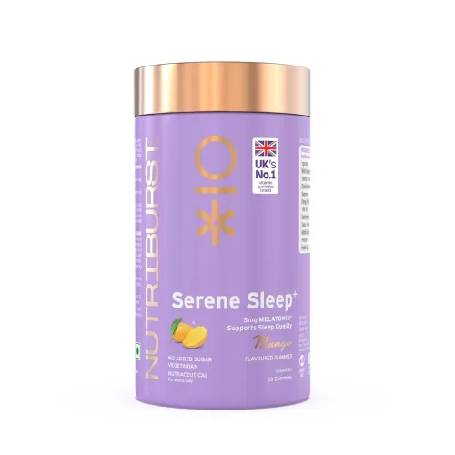 Image of Nutriburst Serene Sleep 5MG Melatonin Gummies for Quality Deep Sleep
