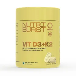 Nutriburst Vitamin D3 + K2 Vitamin D3 K2 Supplement for Men & Women