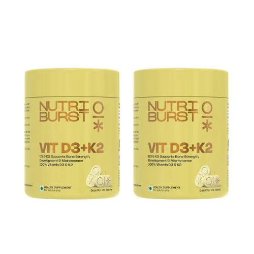 Image of Nutriburst Vitamin D3 + K2 | Vitamin D3 K2 Supplement for Men & Women | Supports Bone Strength & Heart Health | Vitamin 