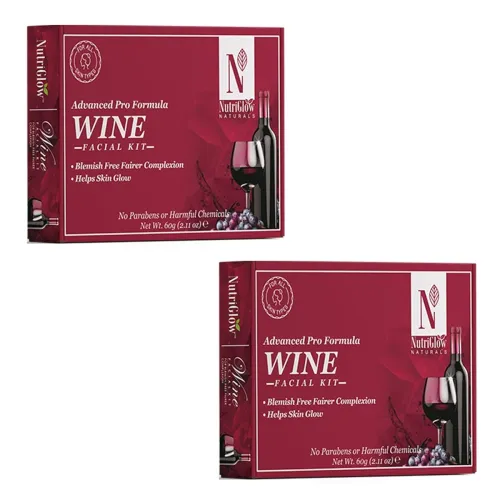 Image of NutriGlow NATURAL'S Advanced Wine Facial Kit 