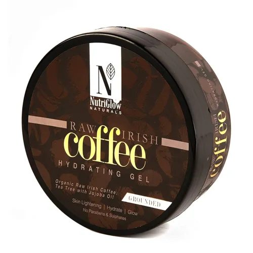 Image of NutriGlow NATURAL'S Coffee Hydrating Gel, Organic Raw Irish Coffee With Tea Tree With Jojoba Oil For Skin 