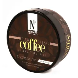NutriGlow NATURALS Coffee Hydrating Gel, Organic Raw Irish Coffee With Tea Tree With Jojoba Oil For Skin 