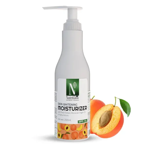 Image of NutriGlow Advanced Organics Skin Lightening Moisturizer For Deeply Nourishing, Hydrating With Broad Spectrum SPF 15, All