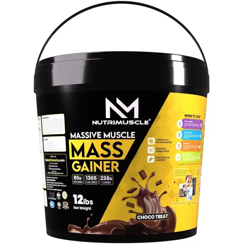 Image of Nutrimuscle Massive Muscle Mass Gainer 5.44kg Choco Treat