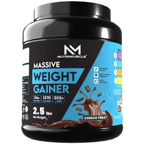 Image of Nutrimuscle Massive Weight Gainer Powder for Men & Women – Chocolate Flavour