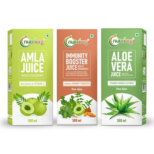 Image of Nutriorg Immunity Booster Kit (Amla, Alovera, Immunity Booster juice) 500ml