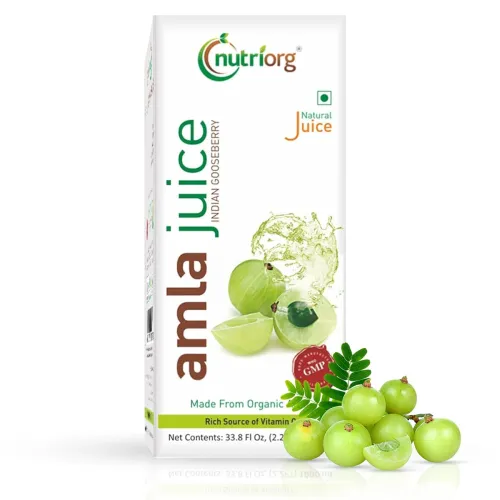 Image of Nutriorg Natural Amla Juice 1Ltr Beneficial for a Healthy Hair & Skin