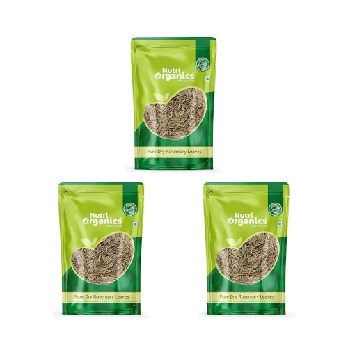 Image of NutriOrganics Rosemary Dried Leaves - 100gm | Rosemary Leaves for hair growth & Food 100g (Pack of 3)