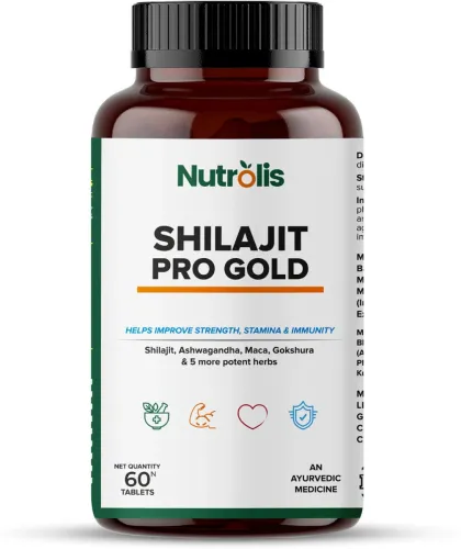 Image of Nutrolis Himalayan Shilajit Pro Gold 24 Carat Gold (60 Tablets)