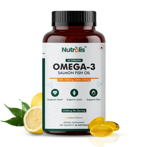 Image of Nutrolis Omega-3 Salmon Fish Oil Capsules 2500mg 60 Softgels