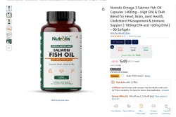 Nutrolis Omega-3 Salmon Fish Oil Capsules 1400mg