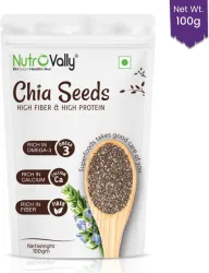 NutroVally - Chia Seeds for Weight Loss | Loaded with Omega3 & Antioxidants Rich | Premium Chia Seeds (100 g)