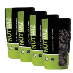 Nutwiz Khajoor 800 Grams (200gm X 4) – Traditional Dates | Rich in Vitamins, Minerals, and Natural Sweetness | High Quality Khajoor or Dates | Soft Khajur with Chewy Texture | No Added Sugar...