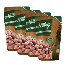 Nutzy Peanut Roasted & Salted 800Grams (200g X 4) – Crunchy and Vegan-Friendly Salted Peanut Snack for Weight Loss | Healthy Choice by Every Mom | Beat Your Craving Or Hunger With Tasty Prot...