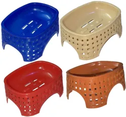 Nuwi Plastocrafts Plastic Soap Holder Bathroom Set, Po4