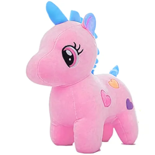 Image of Nyaara Standing Unicorn Stuffed Animal Plush Soft Toy (Pink)