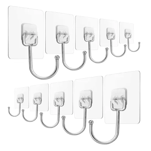 Image of NYALKARAN Double Sided Adhesive Wall Hooks (PO10)