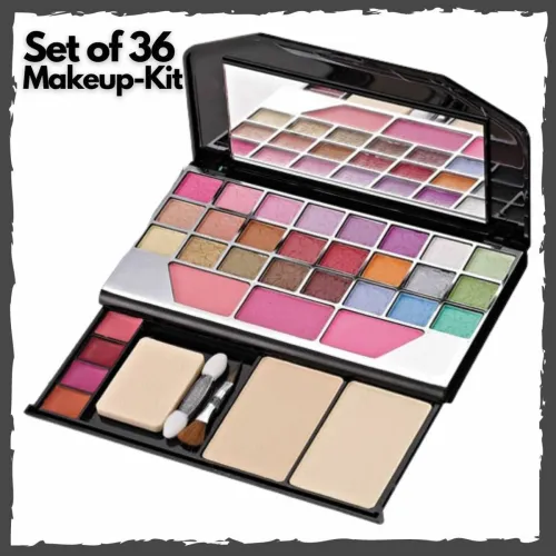Image of NYN Makeup Kit with Eyeshadows, Lip Colors, Blush & Brushes (36 Pcs)