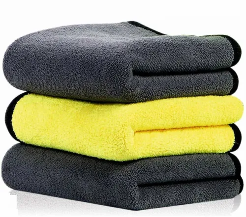 Image of Nyra Microfiber 500 GSM Towel Set  (Pack of 3)