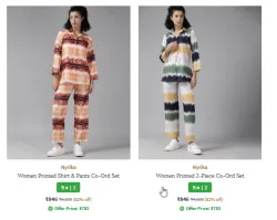Nyrika Womens Co-ord Sets Flat 82% Discount