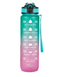 NYRWANA 1L Motivational BPA-Free Water Bottle