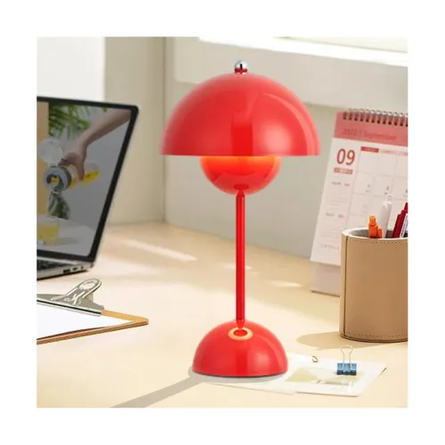 Image of NYRWANA LED Rechargeable Table Lamp for Home Decoration, Bedroom, Night Light - Stepless Dimming, 3 Colour Touch Control