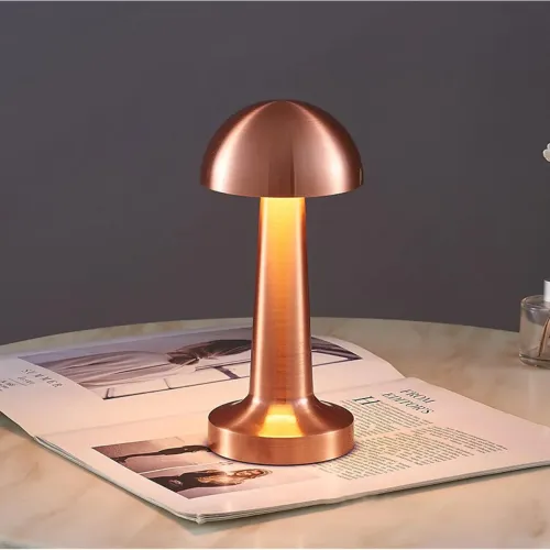 Image of Nyrwana Rechargeable LED Table Lamp Rose Gold