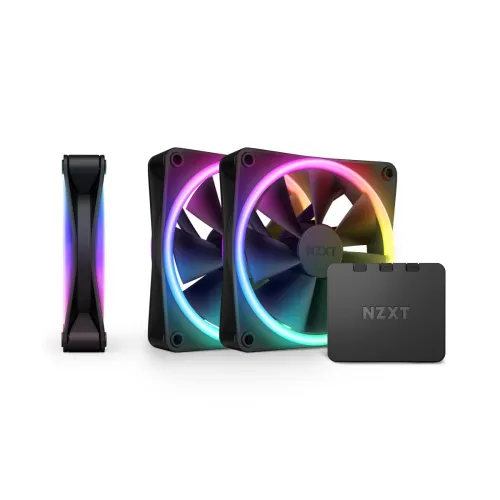 Image of NZXT F120 RGB Duo Triple Pack - 3 x 120mm Dual-Sided RGB Case Fans with RGB Controller – 20 Individually Addressable LED
